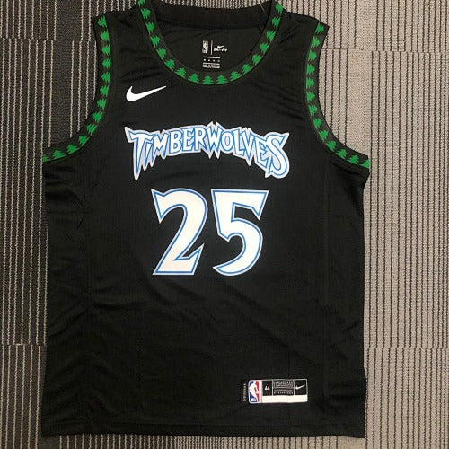 18th Season Retro Timberwolves Black No. 25 Ross