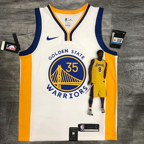 20th Season Warriors V-Collar White No. 35 Durant