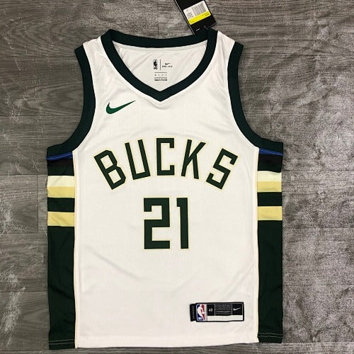 21st Season Bucks BUCKS Home White No. 21 Holiday