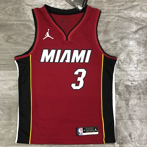21st Season Heat Jordan Theme V-Neck Maroon No. 3 Wade