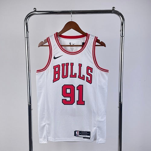 23rd Season Bulls White No. 91 Rodman