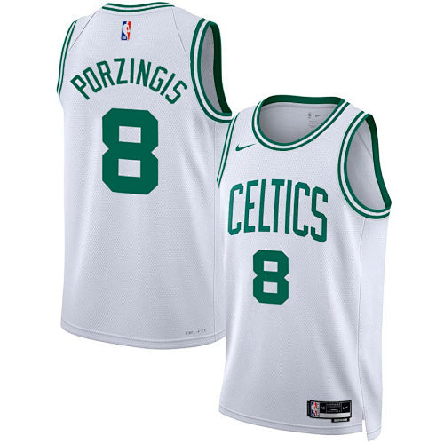 23rd Season Celtics White No. 8 Porzingis