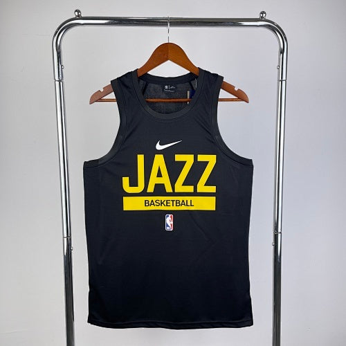 23rd season Jazz black player version training vest
