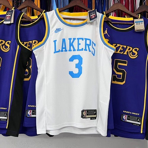 23rd Season Lakers Vintage White No. 3 Davis