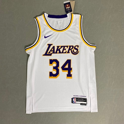 23rd Season Lakers White No. 34 O'Neal