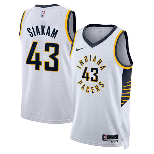 23rd Season Pacers Home White No. 43 Silkam
