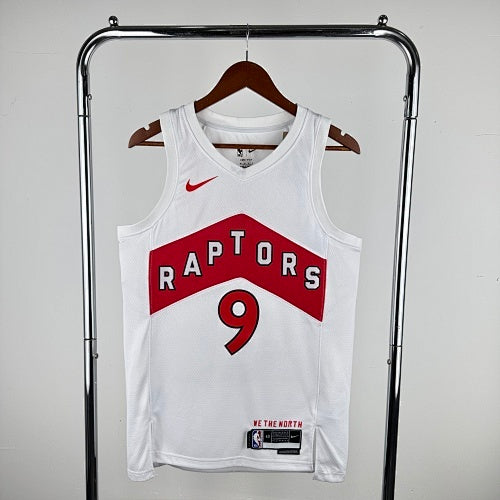 23rd Season Raptors Home White No. 9 Barrett
