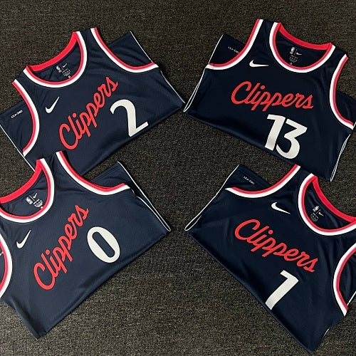 25th season Clippers away navy blue