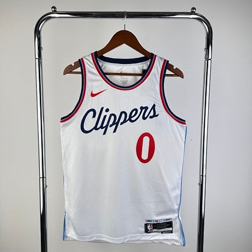 25th Season Clippers Home White No. 0 Westbrook