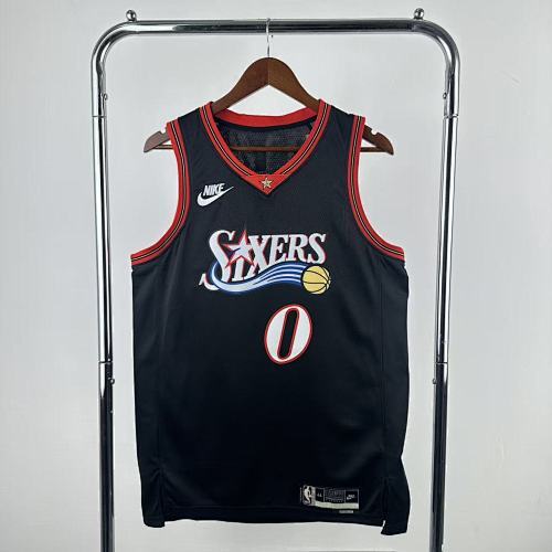 26th Season 76ers Retro Black No. 0 Maxi