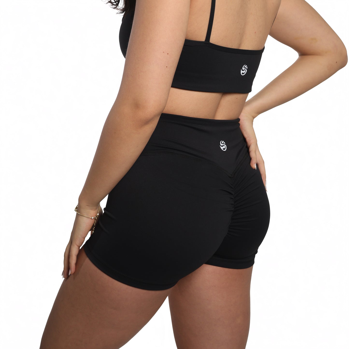 Aura Shorts Set (Bra & Shorts) - Black