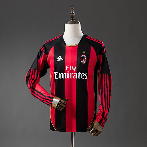 AC Milan 10/11 Home Long Sleeve Retro Jersey