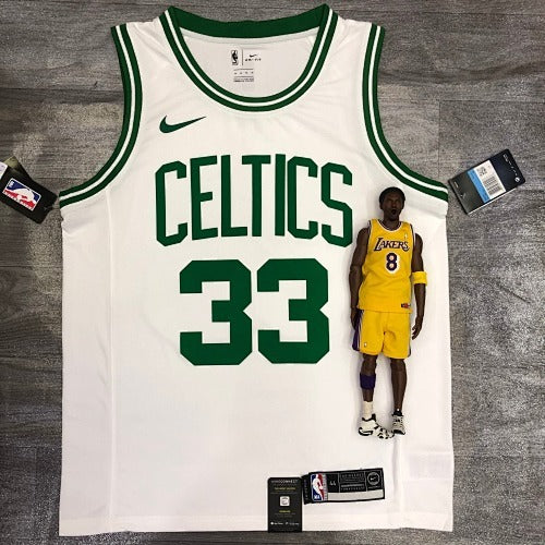 Celtics retro green and white No. 33 Larry Bird
