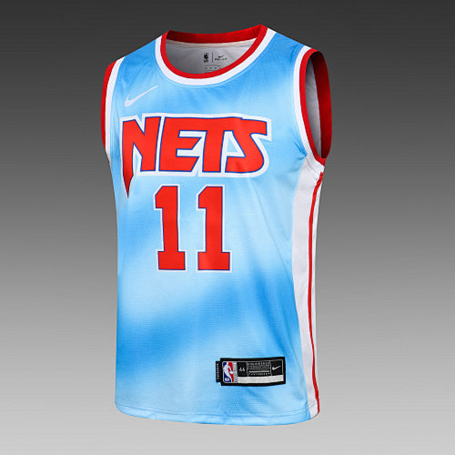 L005# NBA Round Neck Nets Blue No. 11 (Hot Pressed Style)