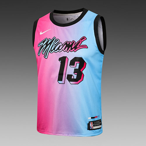 L031# NBA Heat Round Neck Pink No. 13 (Hot Pressed Style)