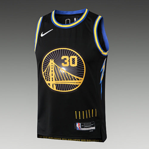 L065# NBA2223 Warriors Black No. 30 (Hot Pressed Model)