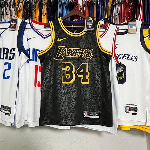 Lakers Black Mamba snake print version No. 34 O'Neal