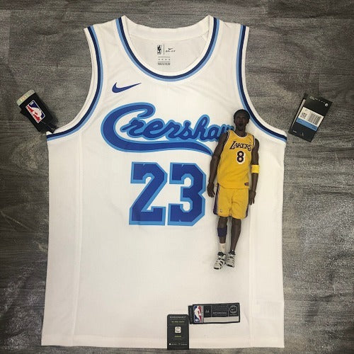 Lakers Latin retro singer joint version white No. 23 James