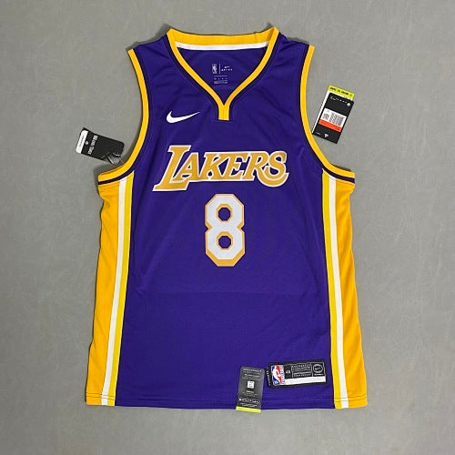 Lakers Purple V Neck No. 8 Kobe Bryant