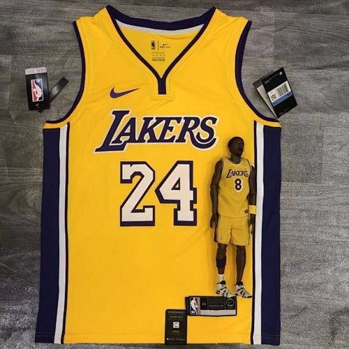 Lakers yellow V collar Kobe No. 24