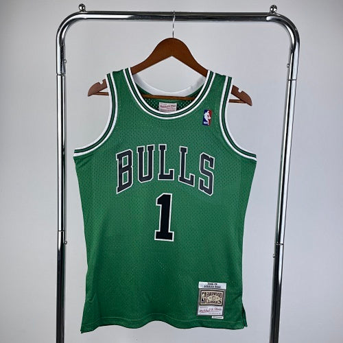 MN hot-pressed retro jersey: SW Bulls 08/09 season St. Patrick's Green No. 1 Ross