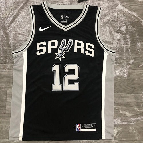 Spurs Black No. 12 Aldridge