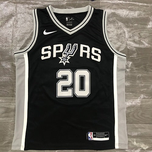Spurs Black No. 20 Manu Ginobili