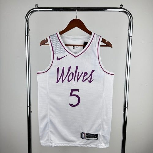 Timberwolves White Pink No. 5 Edwards