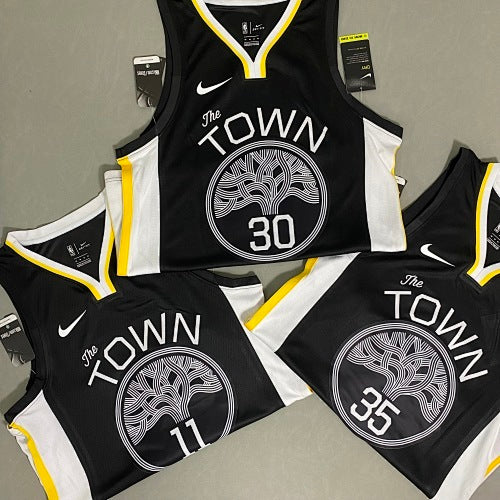 Warriors 19th Season Black V-Neck City Edition
