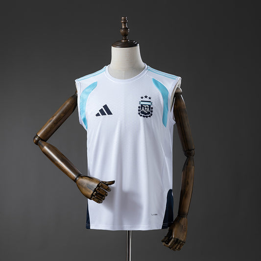 Argentina 26/27 World Cup Training Vest - White Jersey