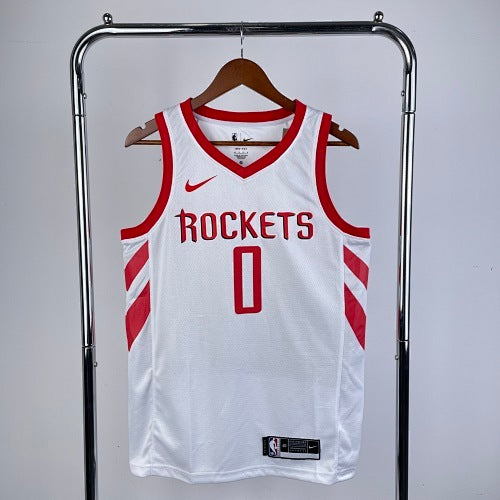 19th Season Rockets Home White No. 0 Westbrook