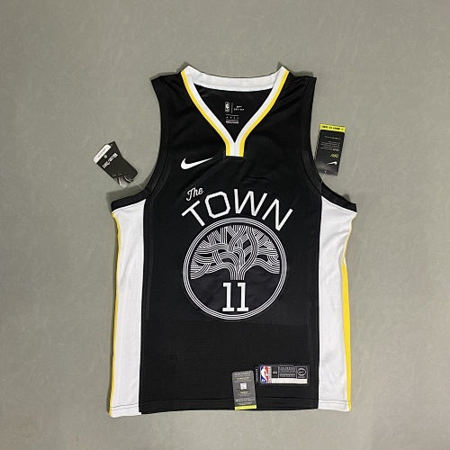19th season Warriors Black V-neck City Edition No. 11 Thompson