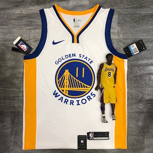 20th season Warriors V-collar White No. 11 Thompson