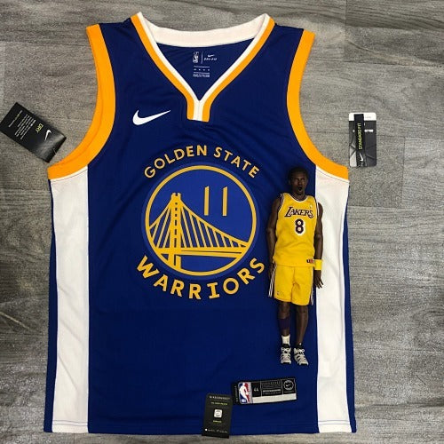 20th season Warriors V-neck blue No. 11 Thompson