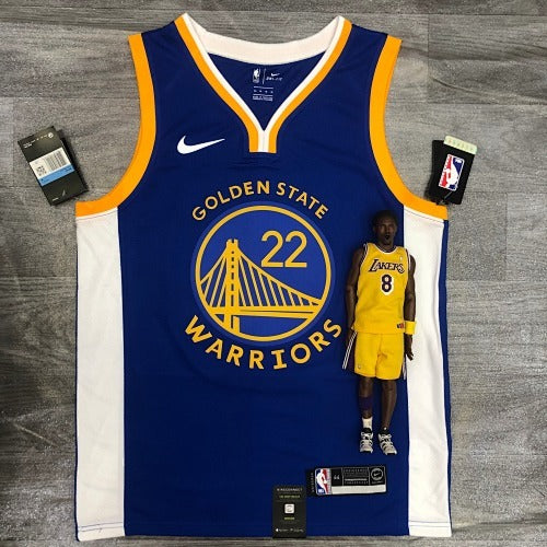 20th season Warriors V-neck Blue No. 22 Wiggins