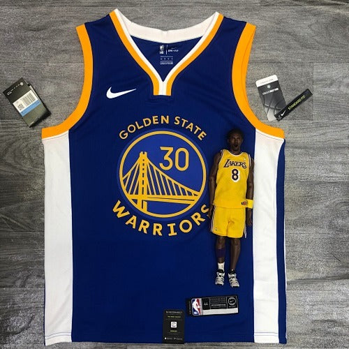 20th Season Warriors V-Neck Blue No. 30 Curry