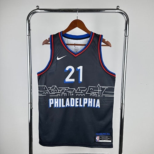 21st Season 76ers City Edition No. 21 Embiid