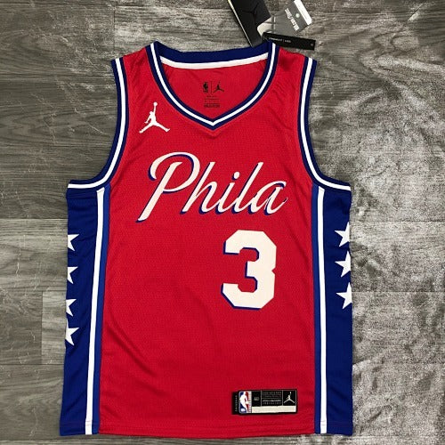 21st season 76ers Jordan theme red No. 3 Allen Iverson