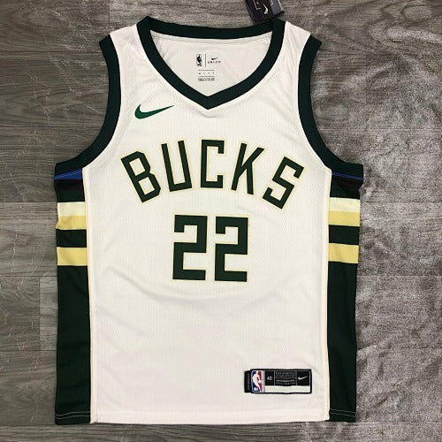 21st Season Bucks BUCKS Home White No. 22 Middleton