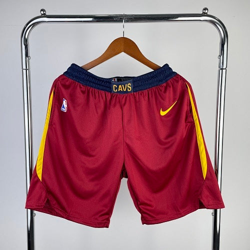 21st season Cavaliers away burgundy shorts