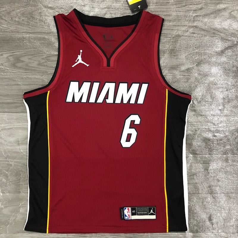 21st Season Heat Jordan Theme V-Neck Maroon No. 6 James