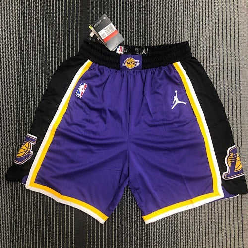 21st season Lakers purple Flyers shorts