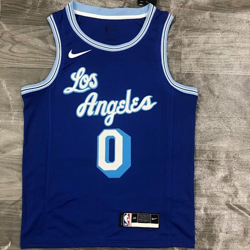 21st Season Lakers Retro Blue No. 0 Kuzma