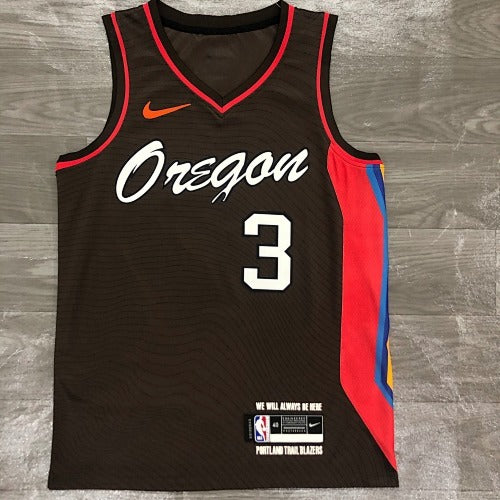 21st Season Trail Blazers City Edition Brown No. 3 McCollum