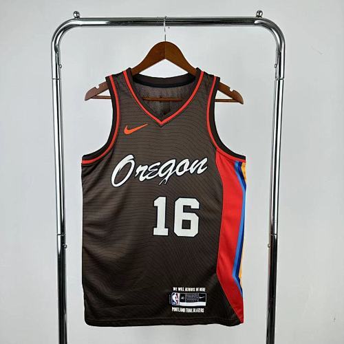 21st Season Trail Blazers City Edition No. 16 Yang Hansen