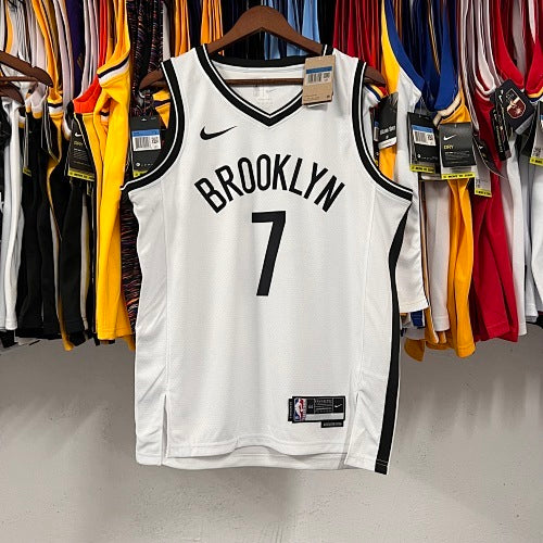 23 season Nets away white No. 7 Durant