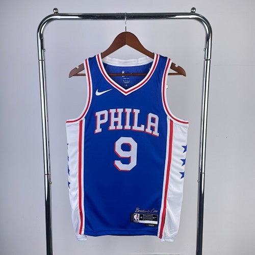 23rd Season 76ers Away Blue No. 9 Oubre