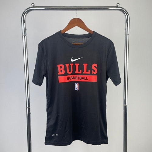 23rd season Bulls black training quick-drying T-shirt short sleeves