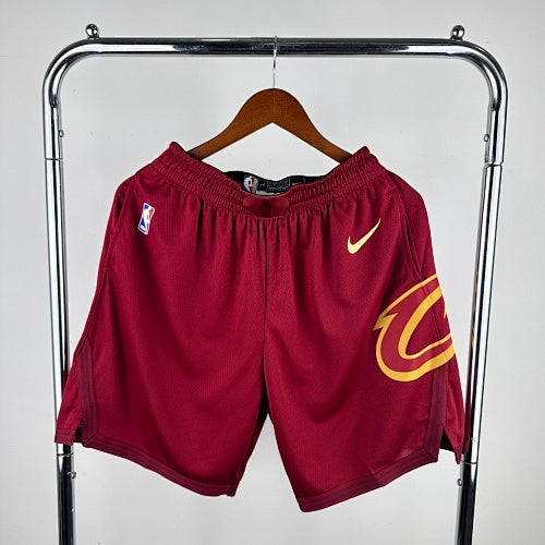 23rd season Cavaliers away burgundy shorts