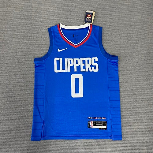 23rd Season Clippers Away Blue No. 0 Westbrook